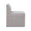 Chaise Ashen Grey avec coussin rembourré de mousse, roulette en tissu durable, élégante et confortable