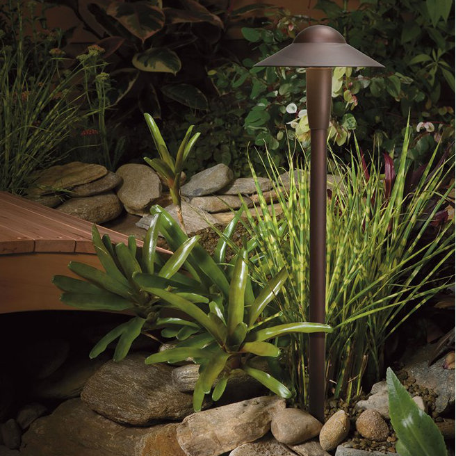 Chimzaram Low Voltage Integrated LED Pathway Light, Textured Architectural Bronze, 3000K