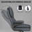 Executive Office Chair with Padded Flip-up Arms, 360°Swivel Free, Easy to Assemble, Gray-1323285774