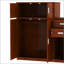 Lit plateforme simple en bois avec bibliothèque et garde-robe mobile-780414908