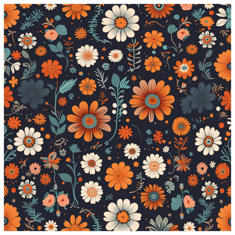Coussin Floral, 20 x 20 inches