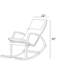 Chaise berçante contemporaine avec revêtement et coussin, idéale pour la lecture dans la chambre à coucher, avec un cadre en bois moderne et un dossier haut, confortable au lit-121092441