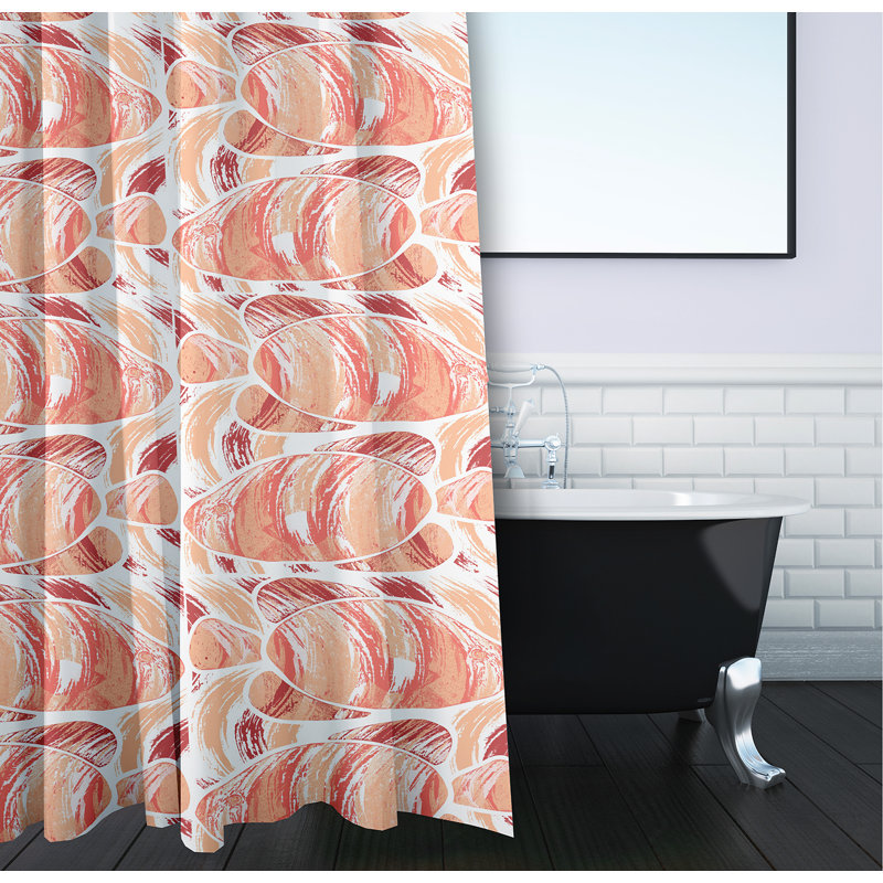 Rideau de douche Odelina, Corail