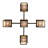 Dunnuck 5 - Light Steel Dimmable Lantern Square / Rectangle Chandelier