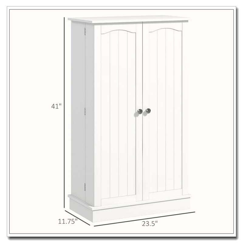 Armoire de rangement pour garde-manger de 41 po de hauteur avec 41 tablettes à 5 niveaux, 12 étagères à épices