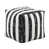 Striped Black/White Polyester