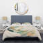 Ensemble de housse de couette en microfibre / polyester Green Abstract Swirl-28016669