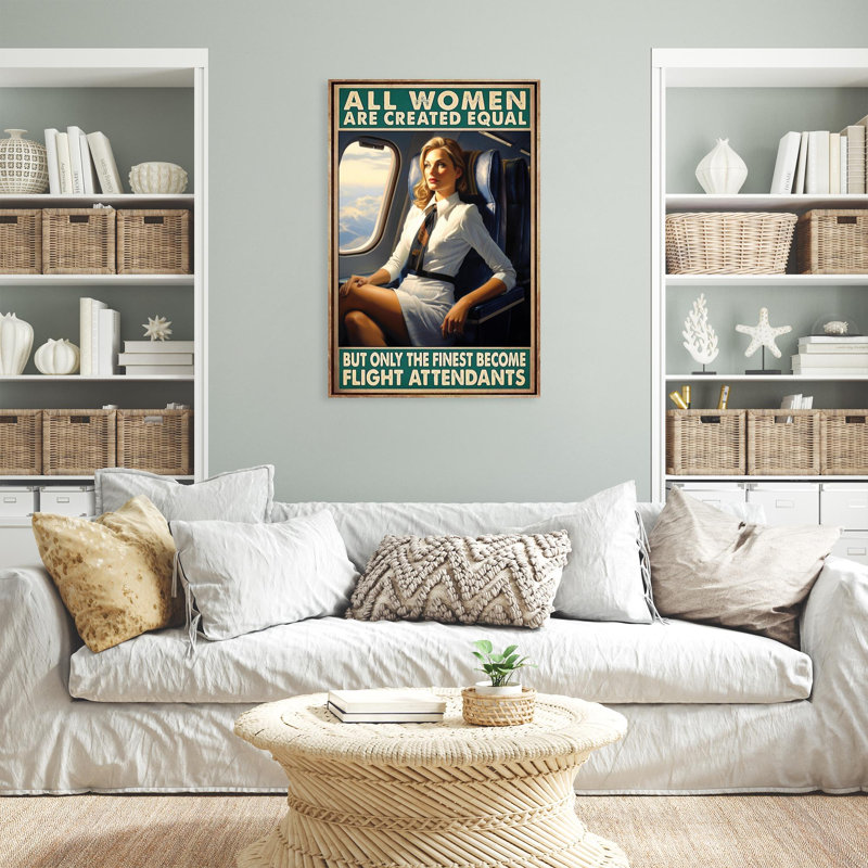«Woman Flight Attendants» sur impression sur toile, H 36 po x l 24 po x P 1,25 po