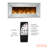 Riggleman Mirrored Wall Mounted Electric Fireplace with Remote Control