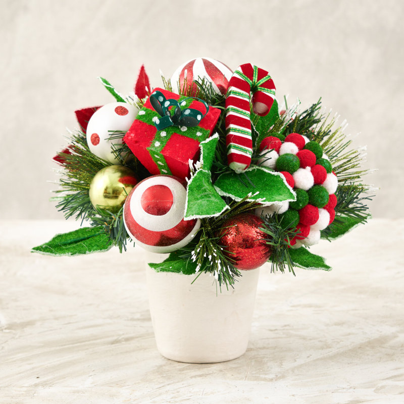 Arrangement de Noël à la menthe poivrée