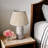 19" Ash Slanted Pleated Tafetta Lampshade-1329966452-1329966450