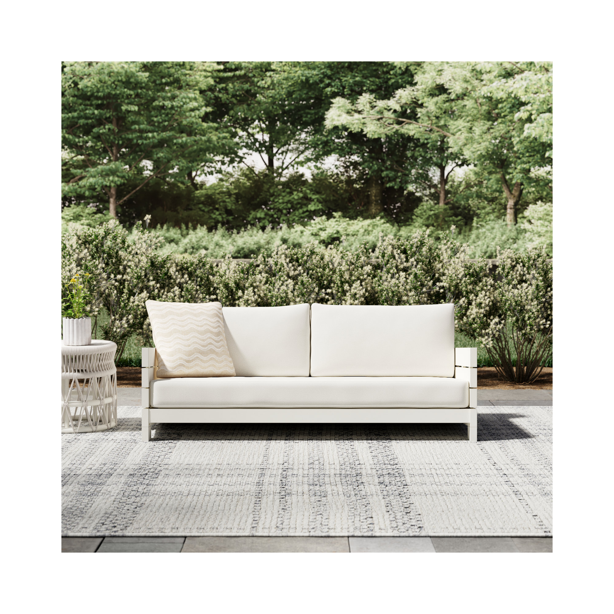 70.1'' Wide Straight Eucalyptus Loveseat with Cushions