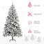 Arbre de Noël artificiel enneigé 7,5 pi avec branches réalistes, vert