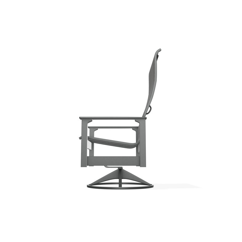 Leeward Polymer Outdoor Lounge Chair, Graphite, Alloy Sunbrella®