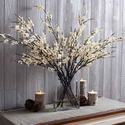 Grande pièce maîtresse de branche Ilex en vase