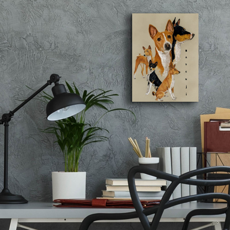 «Basenji» par Barbara Keith, impression sans cadre, H 16 po x l 12 po x P 0,13 po