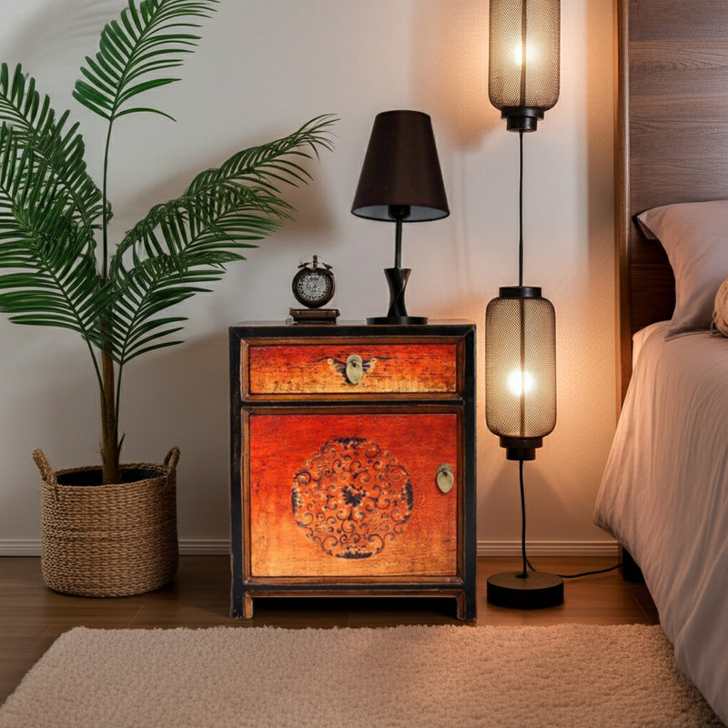 Dhiago 45cm W Solid + Manufactured Wood Bedside Table