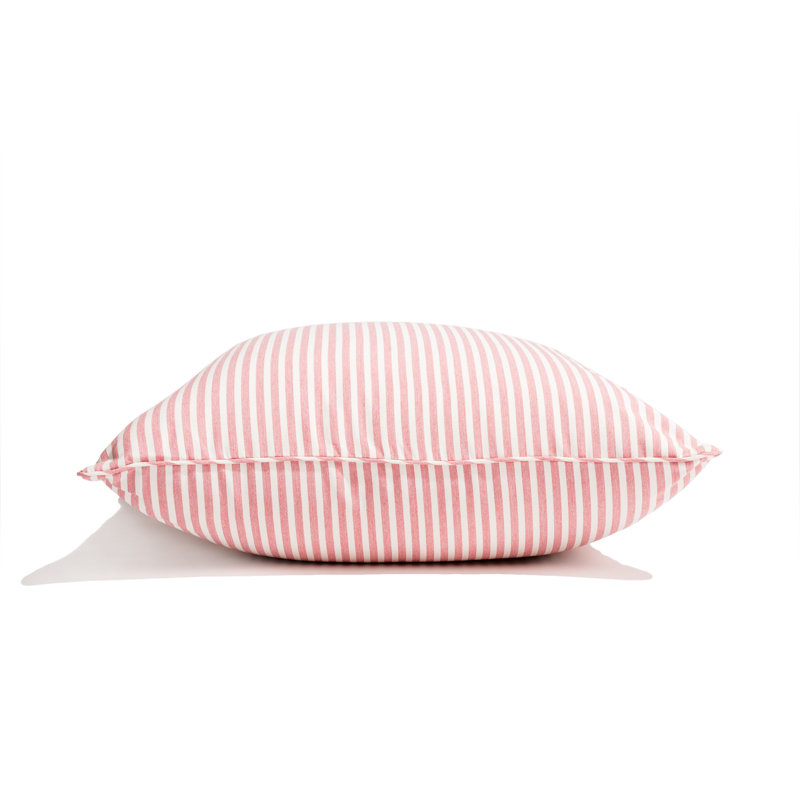 Laurens Square Indoor/Outdoor Pillow Cover, Pink, 18"H x 18"W