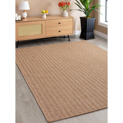 Amiliya Solid Colour Jute / Sisal Area Rug