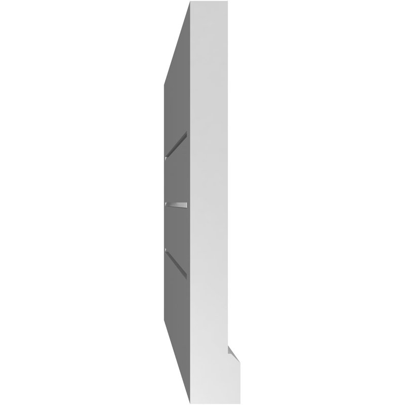 Évent à pignon fonctionnel en uréthane rectangulaire à fixation en surface, brun clair apprêté, H 16 po x l 26 po x P 2 po