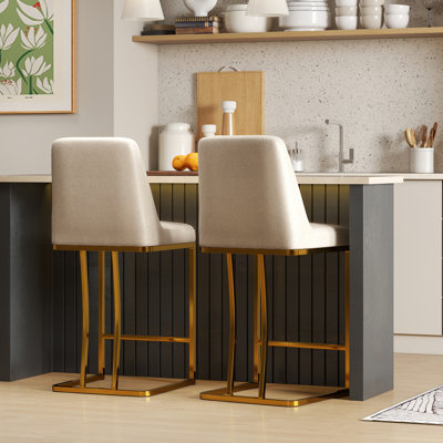 Branchville Upholstered Counter Stool with Metal Frame