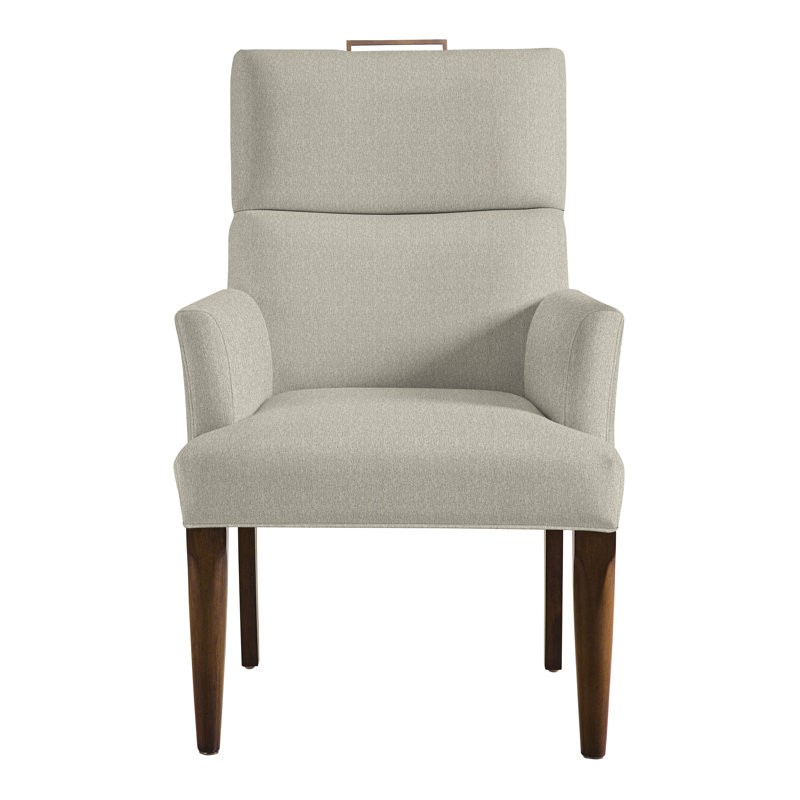 Thom Filicia Home Fabric Tight Back Arm Chair, Casa Blanca, Ian Smoke