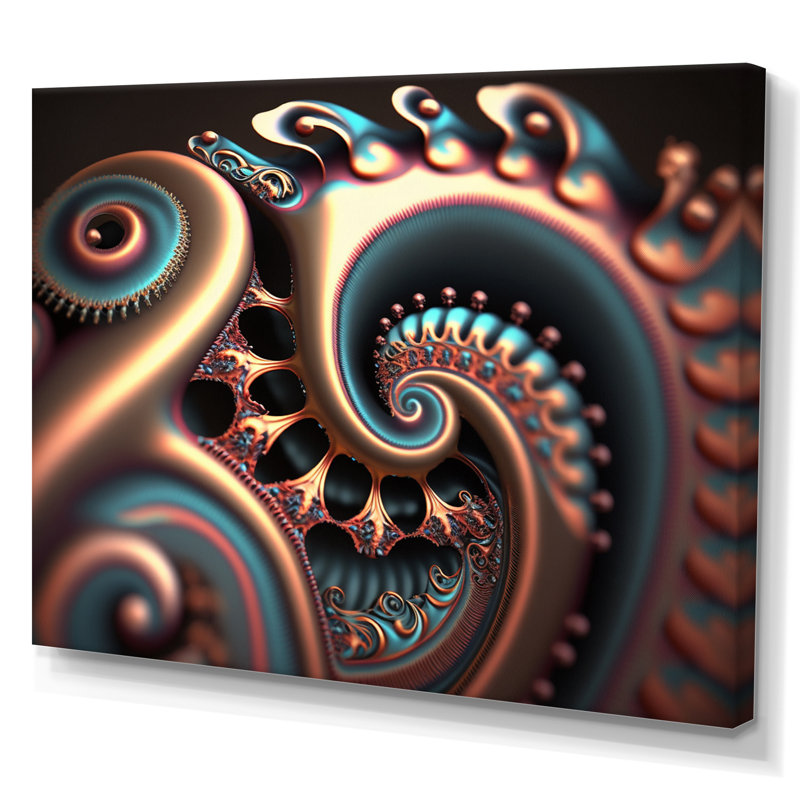 «Glynis Pastel Fractal Spiral Universe IV», reproduction sur toile, H 16 po x l 32 po x P 1 po, Toile tendue