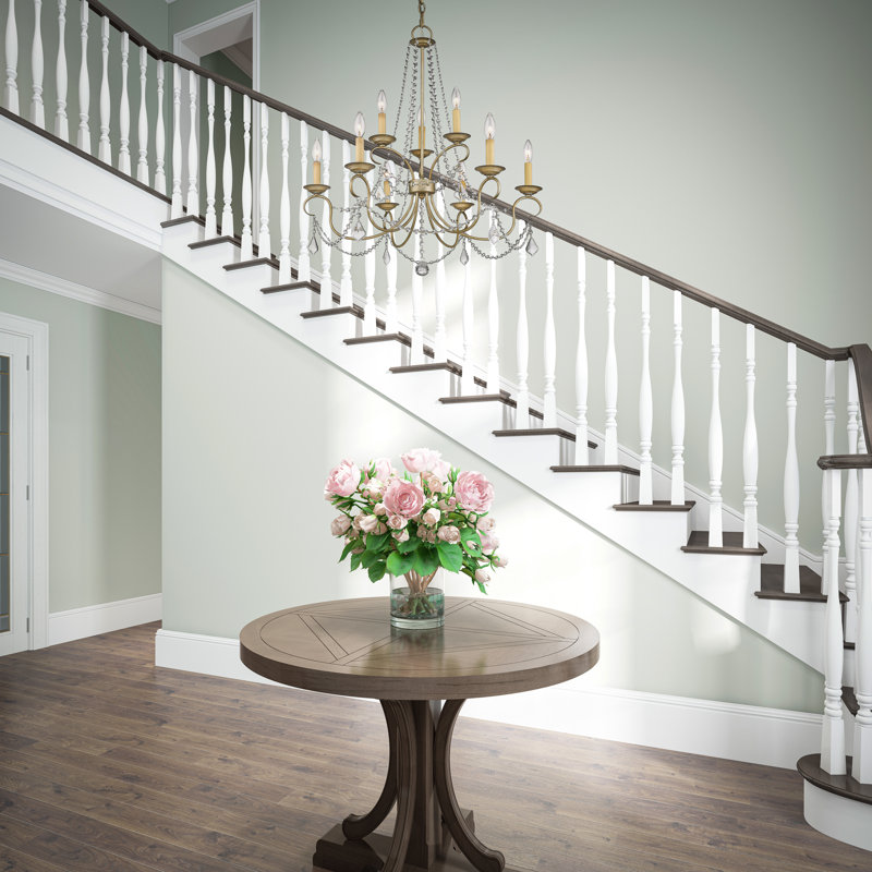 Fabio 9 - Light Dimmable Classic / Traditional Chandelier, Antique Silver Leaf