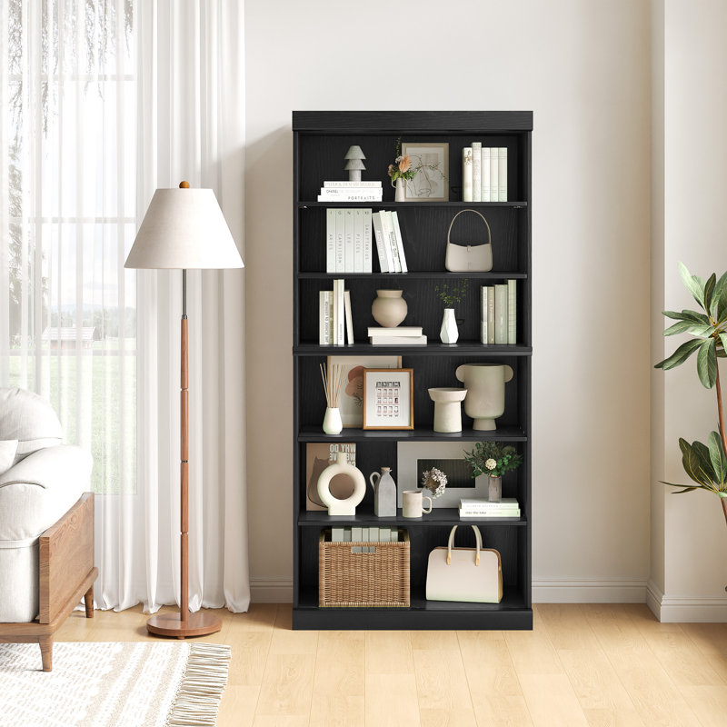 Bibliothèque 67 po H x 31 po, (6 tablettes) H 170,2 po x l 78,7 po x P 40,6 po, Noir