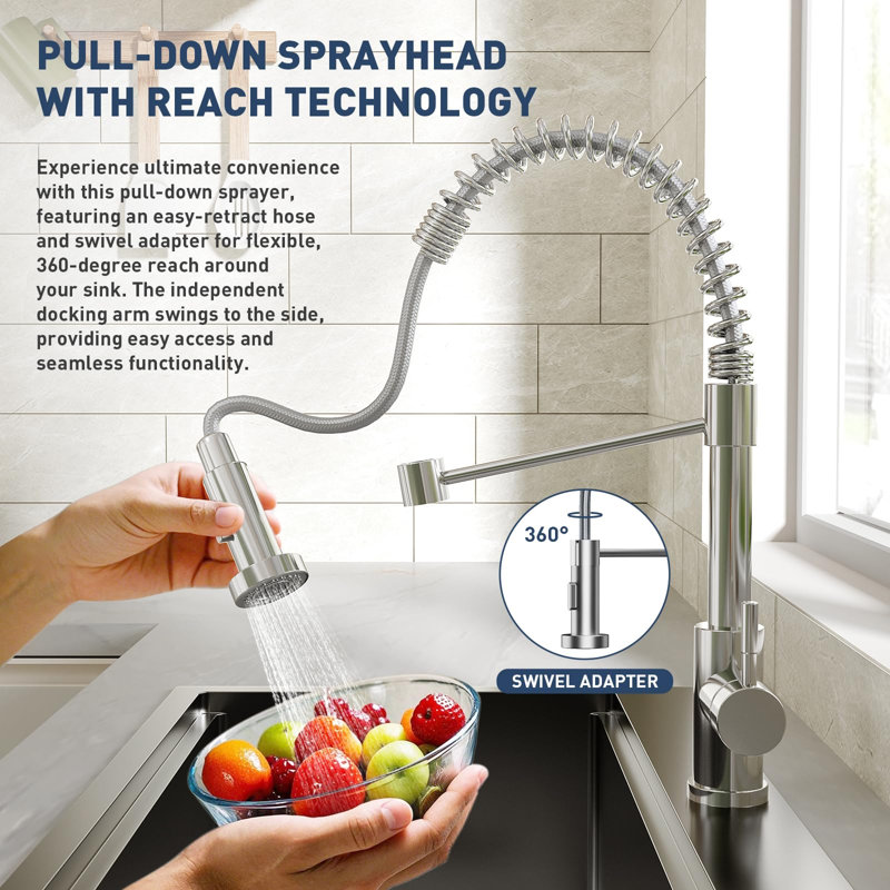 Idealhouse 558.8mm W Single Bowl Stainless Steel Drop-In Kitchen Sink with 1 Faucet Hole