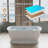 59 In. X 31.5 In. Freestanding Acrylic Soaking  Bathtub With Chrome Drain And  Chrome  Slotted Overflow