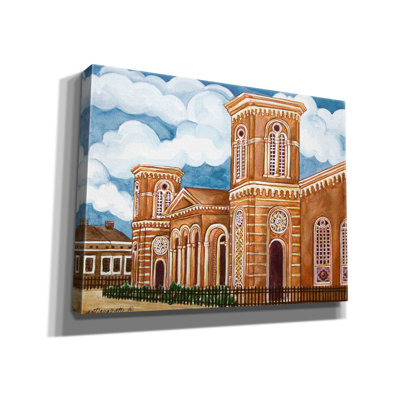 'Synagogue Wiznitz Exterior' by Andrea Strongwater Canvas Wall Art