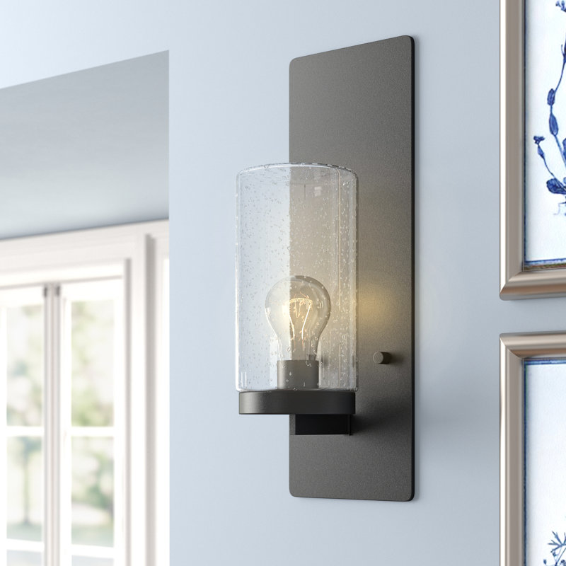 Monarda Steel Armed Sconce, 17" H x 5.75" W x 5.75" D