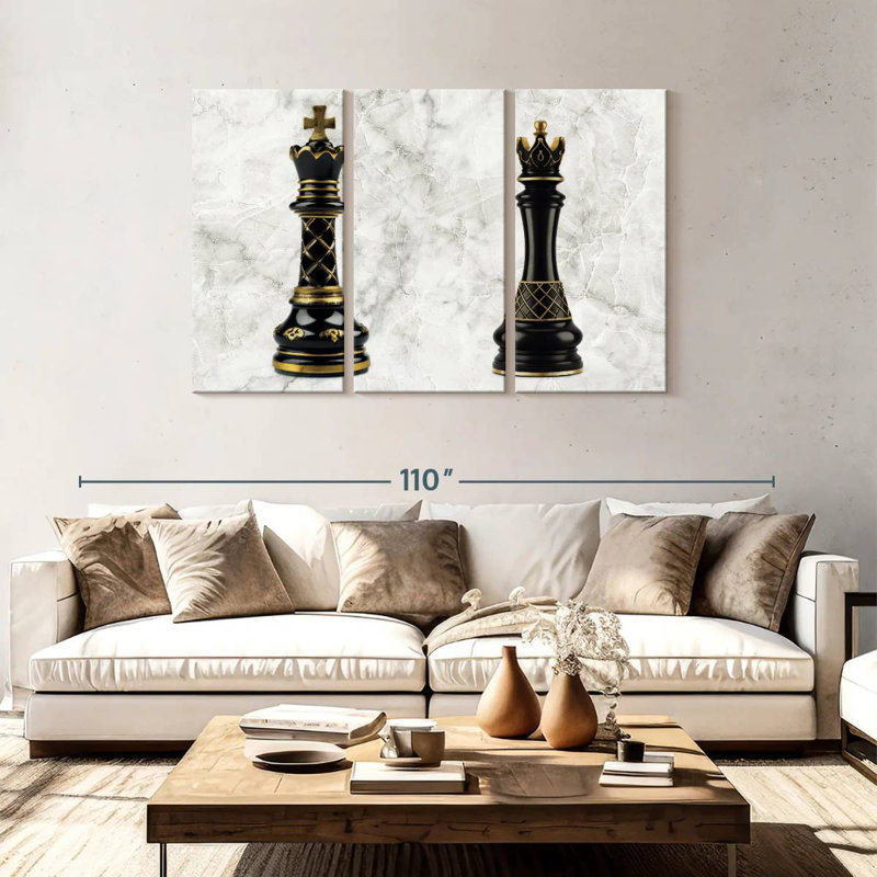 Senne Chess Royalties, 48" H x 74" W