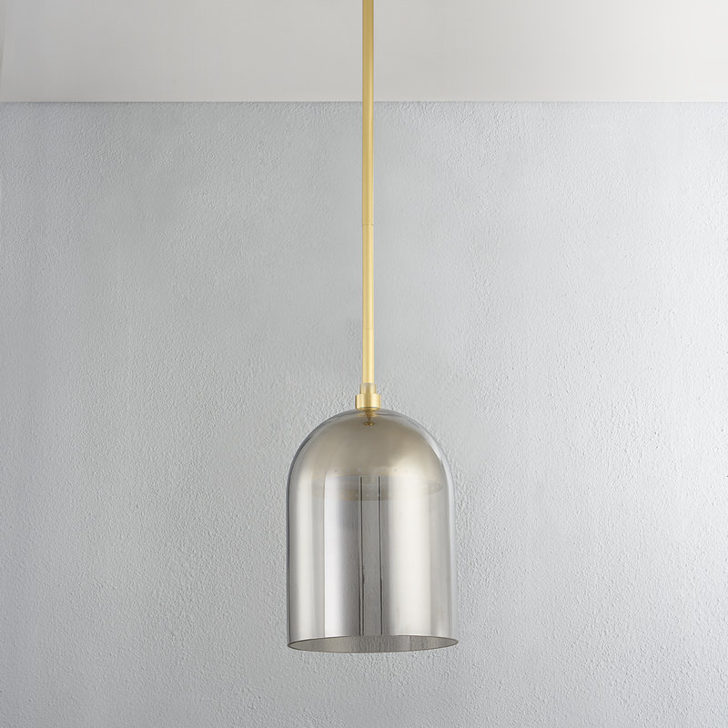 DORVAL 1 LIGHT PENDANT, 18" H x 9" W x 9" D