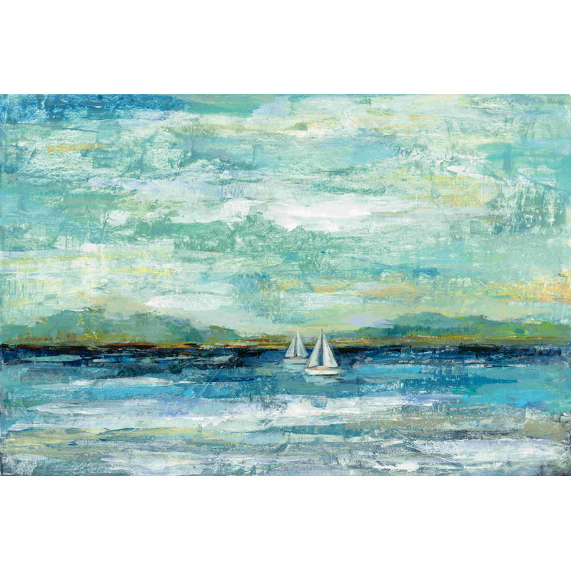 Bleu calme du lac / vert, H 12 po x l 18 po