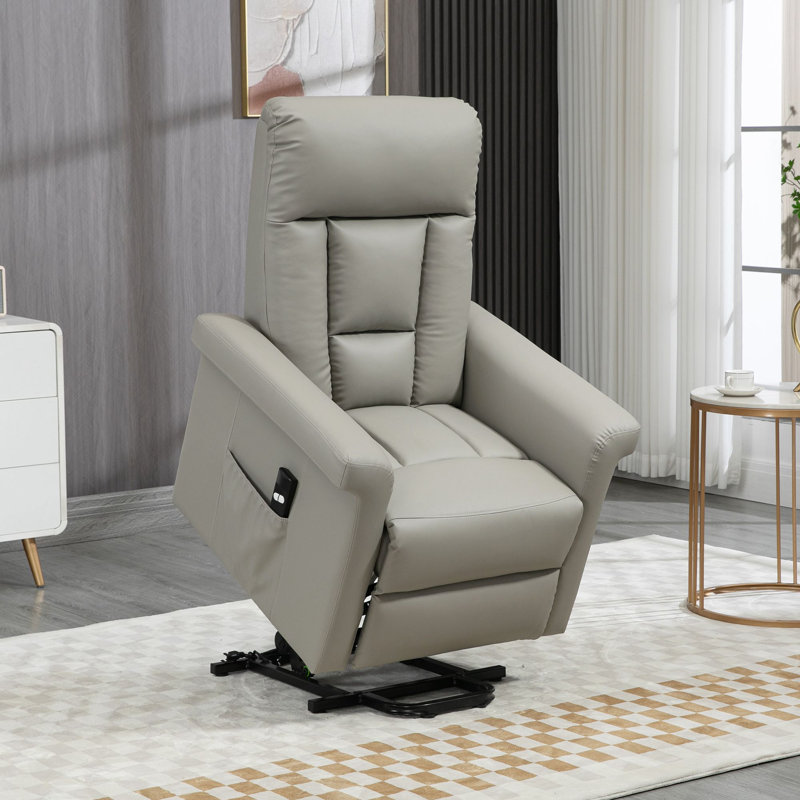 Janelli Lift Assist Standard Recliner, Grey
