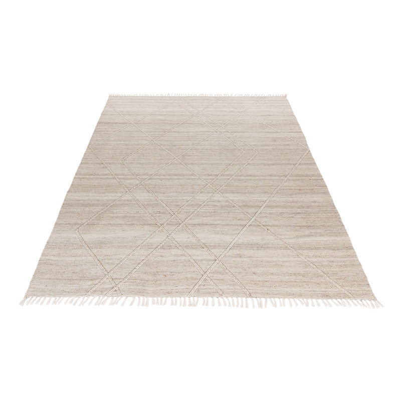Dakar Uni Hand Woven Area Rug, Rectangle 200 x 290cm, Ivory