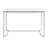 Garey Glass Top Metal Base Writing Desk-424784093