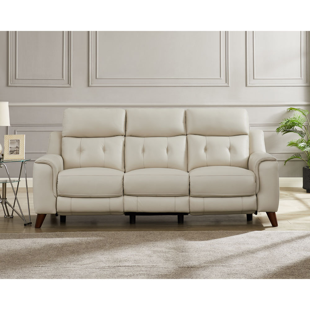 Campania leather power online reclining sectional