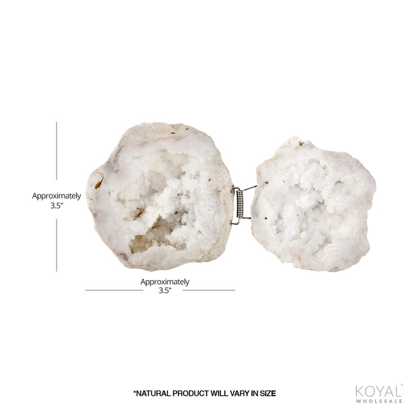 Porte-anneaux en cristal geode, Blanc