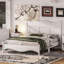 Platform Bed with Retro Headboard-1752059912