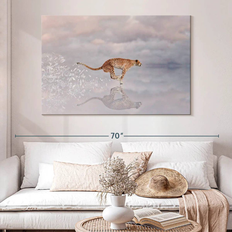 Chat sauvage Brampt, H 34 po x l 51 po