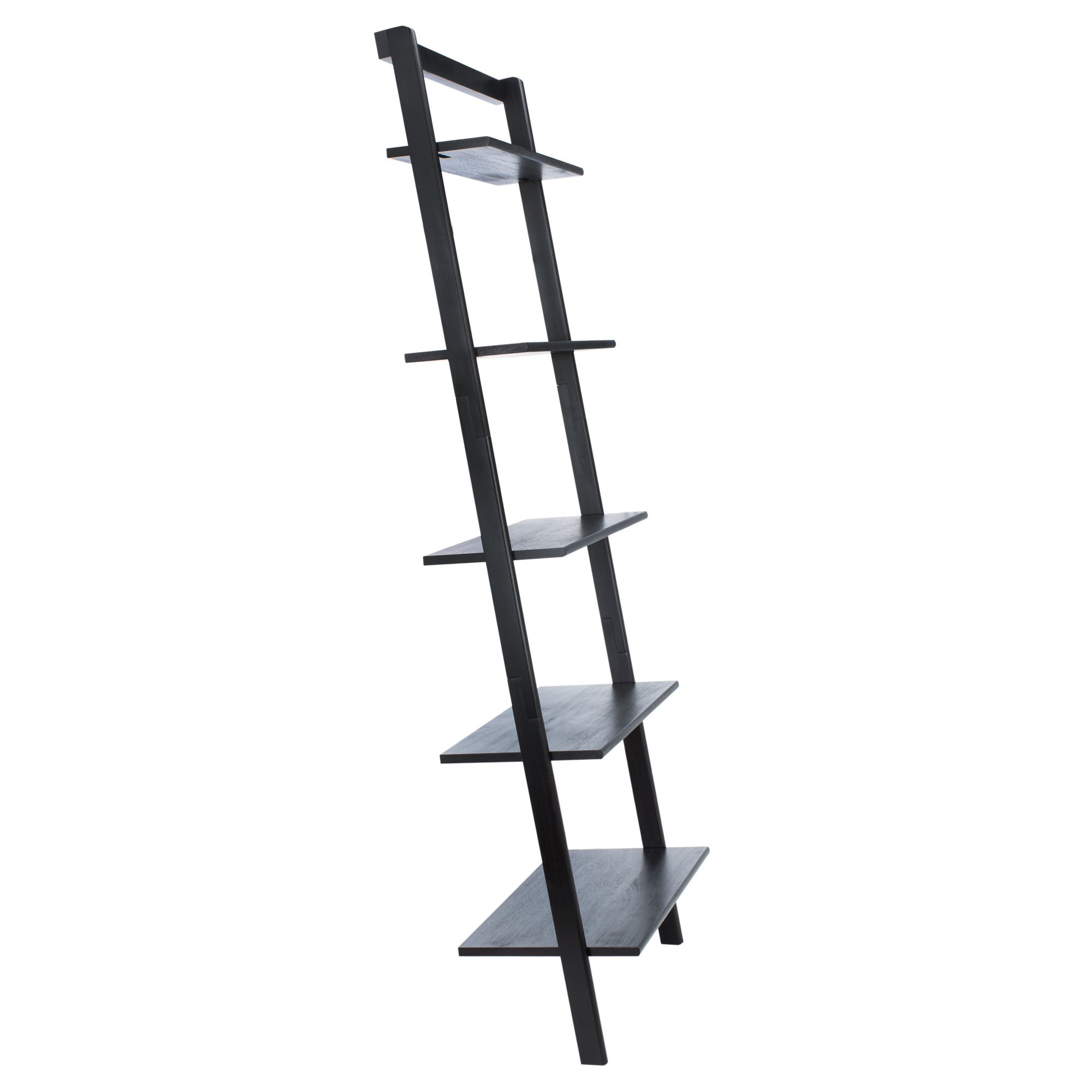 Joe Ladder Bookcase, Black, 76" H x 28" W x 14" D