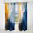 Blue and Yellow Intuitive Expressions I - Modern Velvet Curtain - Room Darkening - 1 panel-107826589