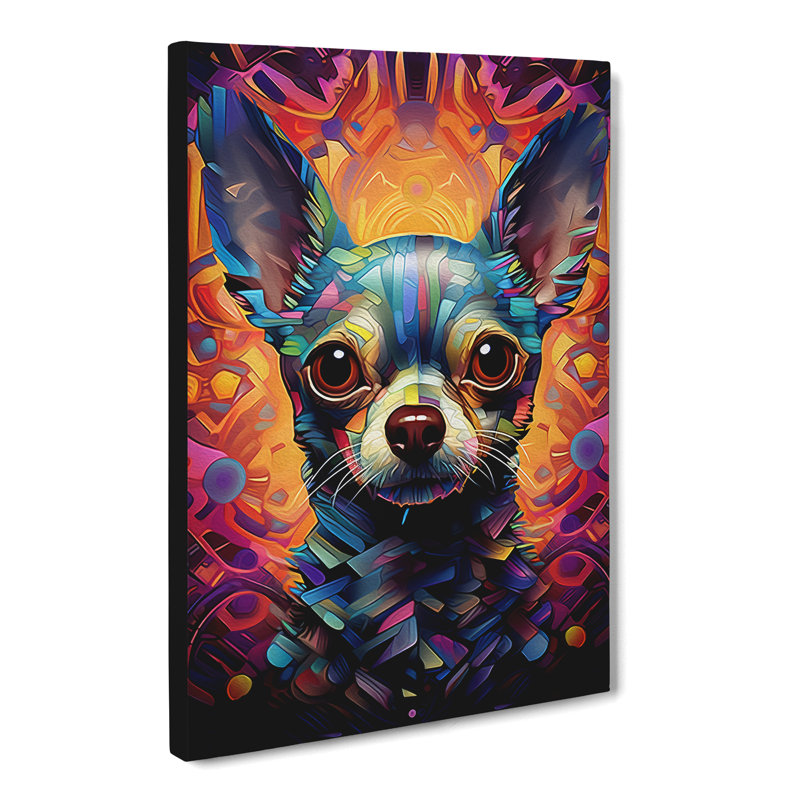 Chihuahua Futurism - Wrapped Canvas, 60cm H x 40cm W x 3cm D