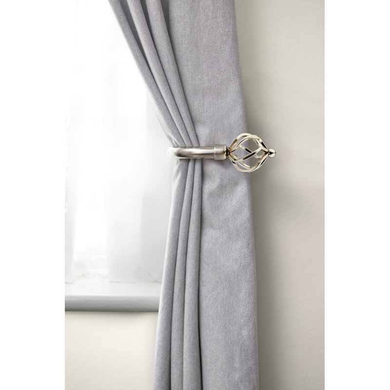 Abeer 20cm Curtain Holdback, Brushed Silver