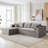 110" Modular Sectional Sofa No Assembly, Compression L-Shape Floor Sectional Couch with Chaise-1966744315