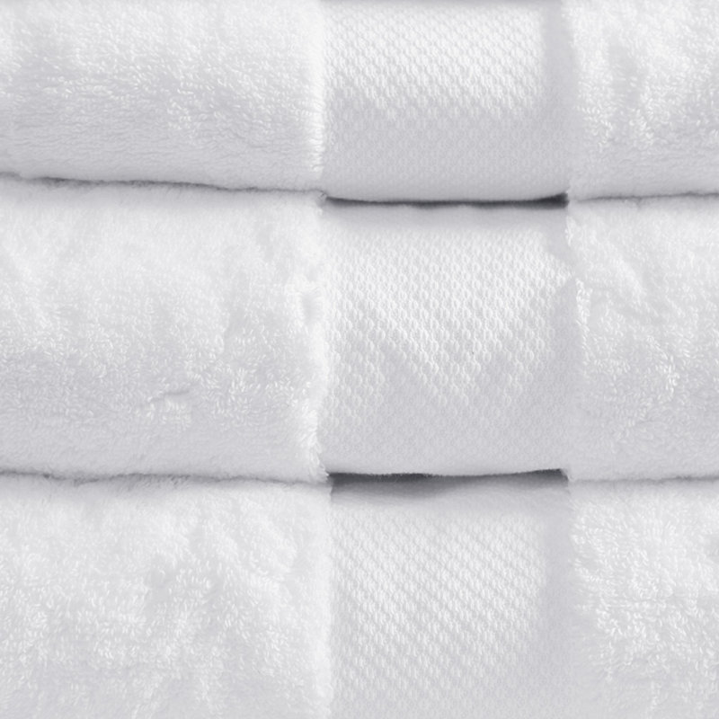 Cotton 6 Piece Bath Towel Set, White