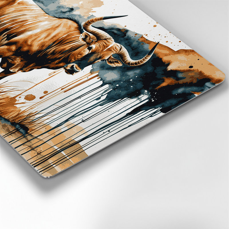 Faune, art mural gris, H 11 po x l 14 po